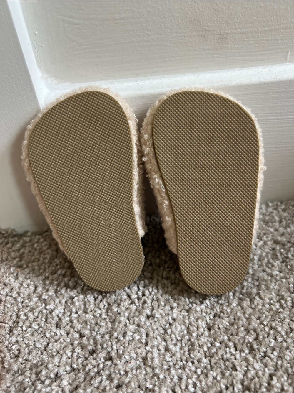 Carter's Beige Sherpa Baby Slip-On Shoes - Picture 4 of 4